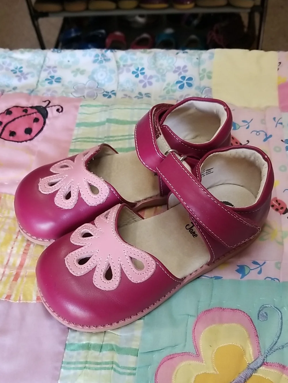 Matilda Jane Livie & Luca Leather Mary Jane Shoes Size 12 Petals